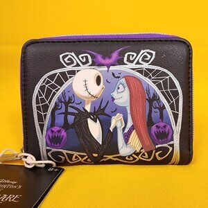 Loungefly The Nightmare Before Christmas Jack & Sally Pumpkin Frame Wallet NEW